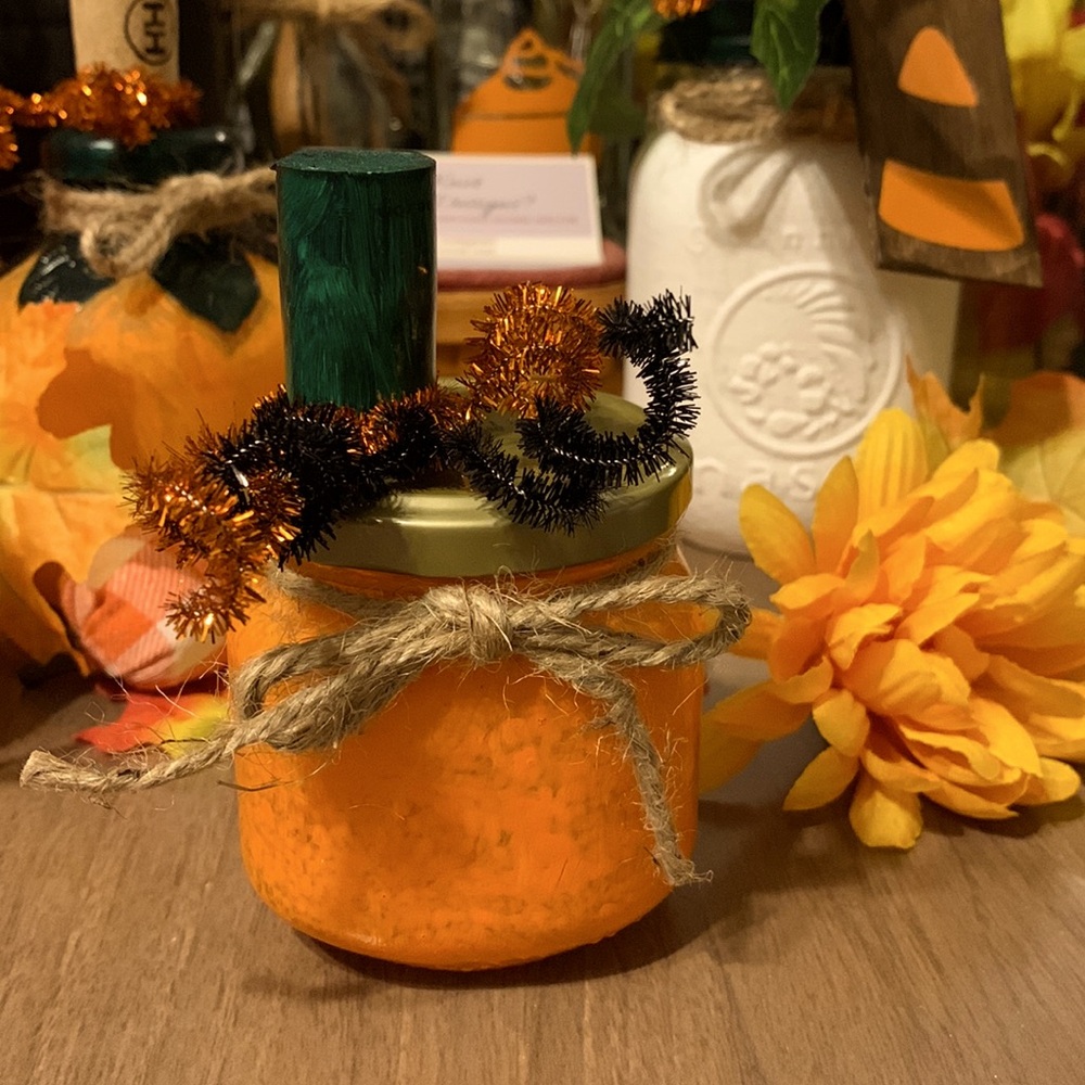 Hand Crafted- pumpkin storage jar